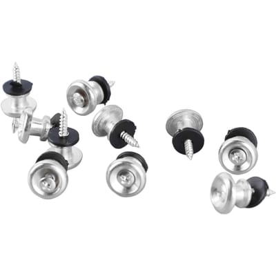 10 Stuks Gitaarband Lock Knop Paddestoel Stijl Verstelbare Universele Band Lock Pin voor Ukulele Bas zilver