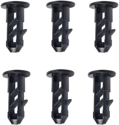 Zwarte Plastic Hinge Pins voor 240L Afvalcontainers - 6 Stuks voor Huishoudelijk en Commercieel Gebruik