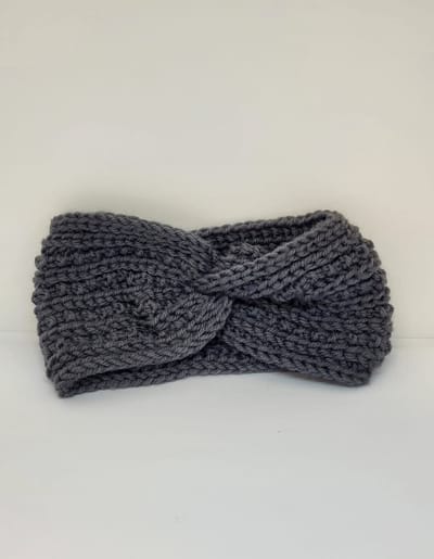 Jumada's - Winter Fashion Haarband - Grijs - Hoofdband Oorwarmers