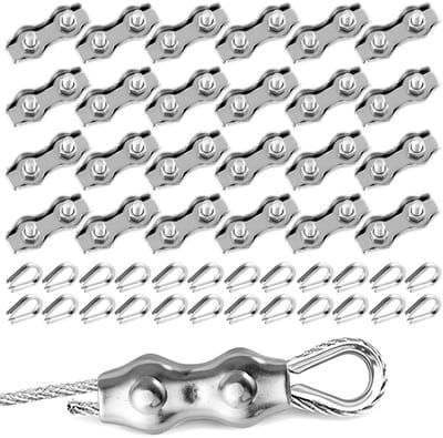 24-delige M3 Kabelklem Set, Roestvrijstalen Klemmen voor Draad, Kabel en Touw, Duurzaam en Sterk