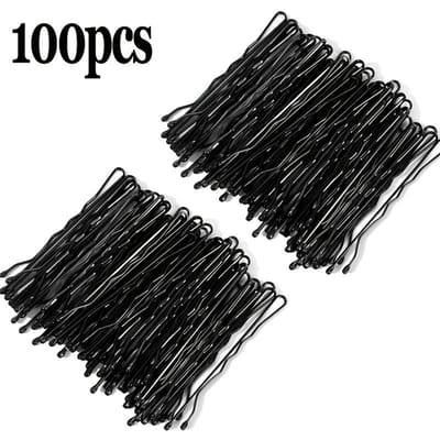 100 pièces Petites Pinces à Cheveux Noires en Acier Épingles à Chignon à Maintien Invisible, 5 cm, Jetables, Parfaites pour un Usage Quotidien et pour les Mariages, Accessoires de Cheveux de Mariée