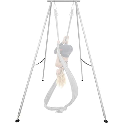 Support Cadre de Yoga, Support Balançoire Longueur 3m, Charge Maximale 250 kg Structure Triangulaire Rig d'Aerial, Supports pour Tissus Aériens pour Amateurs de Yoga, Base Antidérapante,