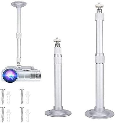 Universele Projectorhouder - Plafondbeugel Beamer - Thuisbioscoop Inrichten - Verstelbare Telescooparm - 100-200 cm - Zilver