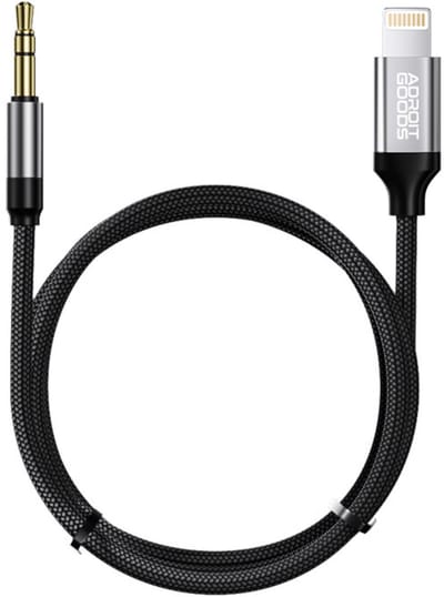 AdroitGoods Audiokabel naar 3,5 mm Jack – Geschikt voor iPhone en Apple-apparaten met Lightning-connector – AUX – 1 m