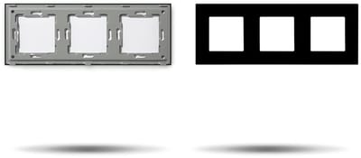Stopcontacten met USB - Wandcontactdozen - Energie Voorziening - Type-C Poorten - Triple Frame - Zwart