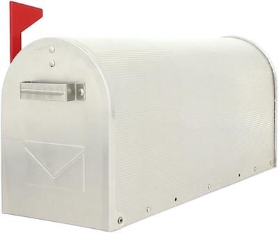 Rottner US Mailbox Aluminium, inclusief montagemateriaal, met mechanische postmelder, bestemd voor installatie op een standaard