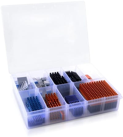Store_8 - Koellichaamsset - 102 stuks - Geleidende tape - Geschikt voor Raspberry Pi - Aluminium en koper - Diverse maten