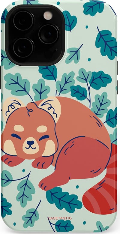 Casetastic Hoesje Geschikt voor Apple iPhone 13 Pro Max Magsafe - Stijlvolle Beschermende Duo-layer Case - Rode panda avonturen