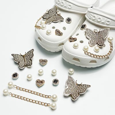 Schoenaccessoires-geschikt voor crocs charms- geschikt voor crocs pins- geschikt voor crocs Accessoires- geschikt voor Crocs Jibbitz-CJ-180 vlinder parels