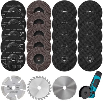 Slijpschijven set - Metaal hout steen - Slijpen snijden polijsten - Extra dun 1.2mm - 75mm doorsnee 10mm boring