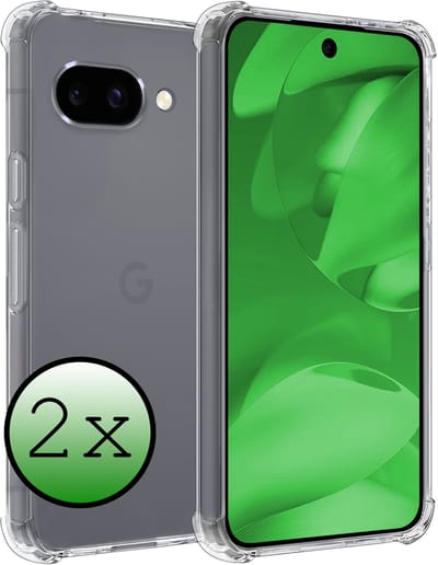 Hoesje 2 Stuks - Geschikt voor Google Pixel 9a - Sterk & Shockproof - Siliconen Case - Back Cover - Telefoon Hoes Shock Proof - Transparant