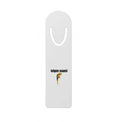 Hacebo® - papegaai met eigen naam metalen boekenlegger - Papegaai - papegaai liefhebbers - iemand die houdt van papegaaien - verjaardag - cadeau - kado Bladwijzer boekenleggers - 12.7 cm x 3.2cm