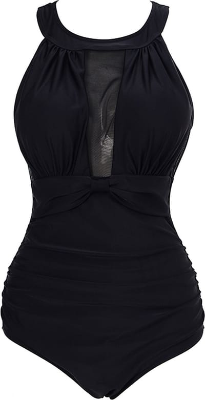 Grote Maat badmode jurk, zwempak,swimsuits, vrouwen zomermode push-up badpak met gewatteerde cups, voor mollige badpakken voor vrouwen 2XL-42