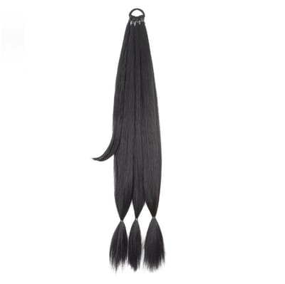 EYUSALL Verlängerungs-Perücke mit Pferdeschwanz 80cm,Natürliches Synthetikhaar für verlängerten Look
