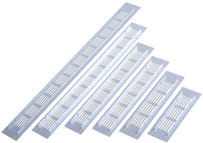 Dailygoods- Ventilatierooster Zilver - Ventilatierooster Rechthoekig - Afzuigventiel - Schoepenrooster - Ventilatierooster Afsluitbaar - Aluminiumlegering 50x150mm - Luchtrooster