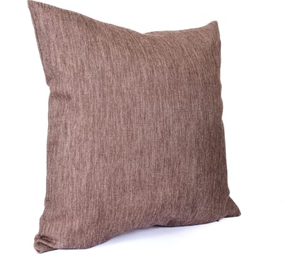 Kussenhoes 45x45cm Bruin (Aged Oak) - Met Rits - Linnen & Recycled - Wasbaar - Strijkbaar - Belgische makelij
