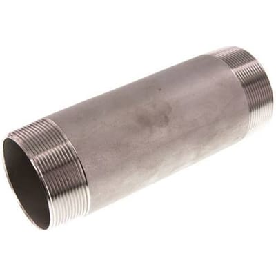 R 2 1/2'' RVS Dubbele Pijpnippel 20 Bar DIN 2982 - 200mm - FL2S-M-ST-212R-200L