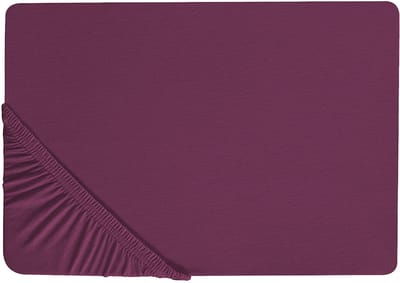JANBU - Laken - Bordeaux - 90 x 200 cm - Katoen
