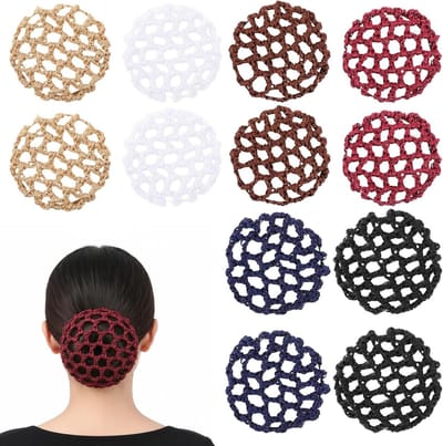 12 Stuks Haarnetten in 6 Kleuren voor Ballet en Haarstyling, Ideaal voor Vrouwen en Meisjes