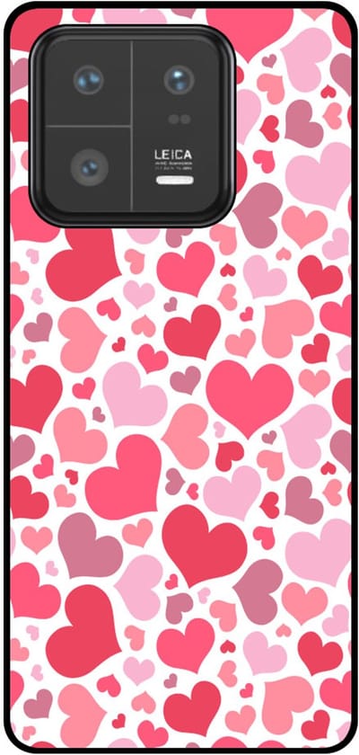Smartphonica Telefoonhoesje Geschikt voor Xiaomi 13 Pro met Hartjes Print - Hearts Design TPU Backcover Case - Kinder Hoesje met Hartjes Design geschikt voor Xiaomi 13 Pro