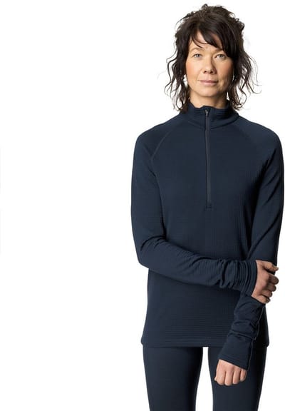 Houdini Desoli Thermal Fleece Met Halve Rits Blauw XS Vrouw