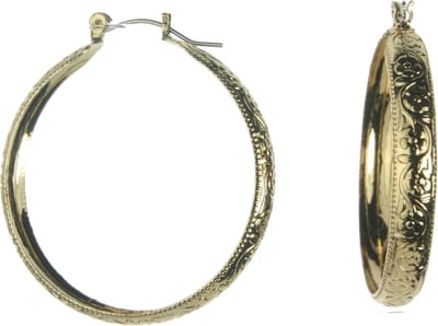 Behave - Oorbellen - Oorringen bloemenmotief - Romantische look - 4 cm