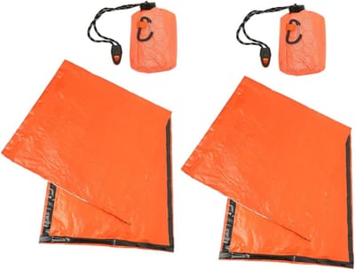 Nood Slaapzak - Bivakzak Overlevingszak - Kamperen Wandelen - Waterdicht Vochtwerend - 213 x 90 cm - Oranje