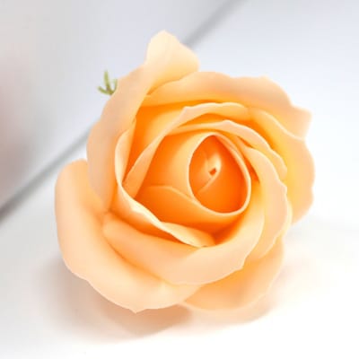 Zeep Bloemen - Medium Roos - Perzik Kleur - 50 stuks - 5x6.5cm - Zeeprozen - Zeep Rozen Perzik Kleur - Zeep Componenten - Zeepbloemen