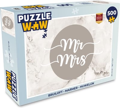Puzzel Spreuken - Mr Mrs - Huwelijk - Quotes - Legpuzzel - Puzzel 500 stukjes