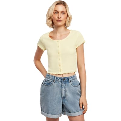 Vrouwen-T-shirt met korte ribboordsluiting Urban Classics GT