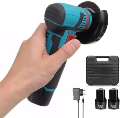 Mini haakse slijper - Draadloos gereedschap - Efficiënt snijden - 2 oplaadbare batterijen - 78 mm zaagblad - Grijs