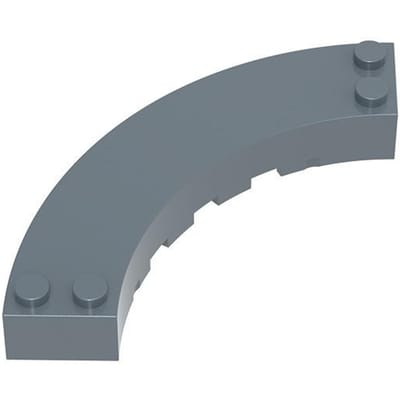 MOC 1 STUKS 48092W Ronde Hoek 4x4 Gebogen Bouwsteen Kit met 3 Noppen Huis Kasteel Bakstenen Deeltje ZELF-DOEN-