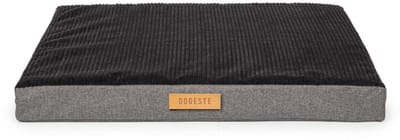 Dogeste orthopedische hondenmatras XXL voor grote honden, ribfluweel en cordura, afneembare hoes, kleur grijs-zwart