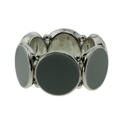 Behave - Rekarmband dames - Zilverkleur donkergrijs - Minimal chic