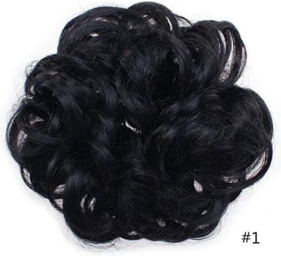 Jumada's - Stijlvolle Haarstuk zwart Bun 1B Wrap Extension Haar Bun - 40 Gram