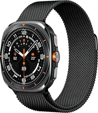 SBG Universeel Galaxy Watch Ultra / 2 Horloge Bandje / Smartwatch Bandje | Milanees Roestvrij Stalen Horlogebandje Magnetisch - Zwart