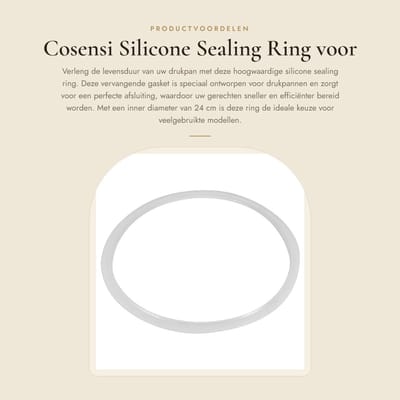 Dailygoods- Siliconen Pakking 24cm - Vervangring - Geschikt voor Stoompan - Antislip - Makkelijk te Installeren - Vaatwasserbestendig - Sealing Ring