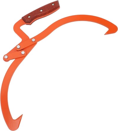 Houttang Staal - Houthefgereedschap - Open haard - Antislipgreep - 35 cm opening - Zwart