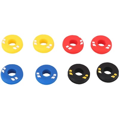 8 Pièces Amortisseur de Vibrations Raquette de Tennis Caoutchouc 4 Couleurs Amortisseur de Chocs de Tennis pour Entraînements Performances