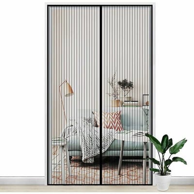 Magnetisch muggennet geschikt voor deuren 120x210CM - muggen- en vliegennetgordijn geschikt voor automatische sluiting door middel van magneten en klittenband - kan zonder boren op deuren en ramen worden gemonteerd.