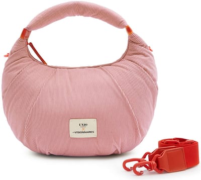 Unio Hamburg x Les Visionnaires schoudertas handtas Corduroy Unio Kitzbuehel Rose roze