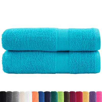 vidaXL - Handdoeken - SOLUND - 2 - st - 600 - g/m² - 50x100 - cm - turquoise