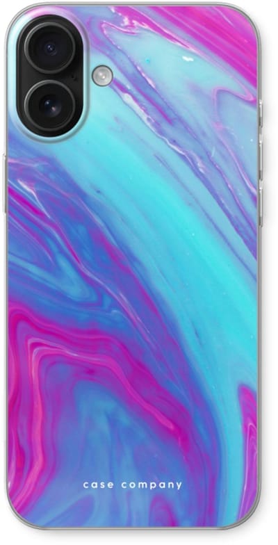 Case Company® - Hoesje geschikt voor iPhone 16 Plus hoesje - Zweverige regenboog - Soft Cover Telefoonhoesje - Bescherming aan alle Kanten en Schermrand