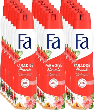 Fa Paradise Moments Deodorant Spray 150ml - Voordeelverpakking 18 stuks