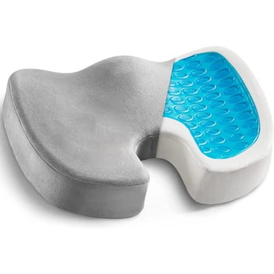 Gelkussen Antislip Gel en Traagschuim Stuitkussen Kantoorstoelkussen Autokussen Zittend Artefact 45x35cm blue