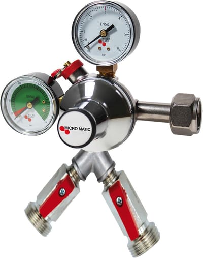Reduceerventiel, drukregelaar CO2 - Premium Micro Matic 2-lijnen