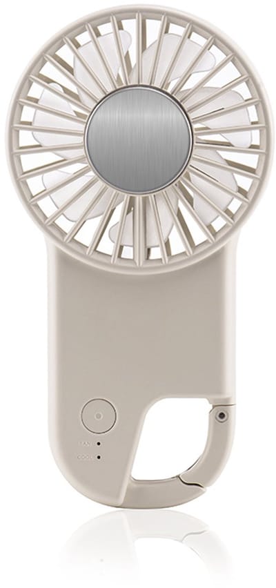 VHV- Compacte Handventilator - USB Oplaadbare Bureauventilator met Karabijnhaak - Draagbare Mini Ventilator met 3 Snelheden - Stille Reisventilator voor Buiten, Camping en Kantoor