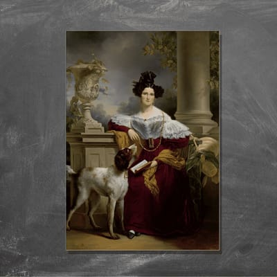 Wanddecoratie / Schilderij / Poster / Doek / Schilderstuk / Muurdecoratie / Fotokunst / Tafereel Portret van Alida Christina Assink - Jan Adam Kruseman gedrukt op Dibond