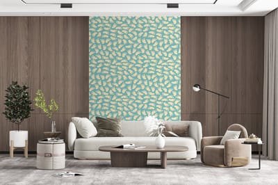 Behang - Fotobehang Patronen - Voet - Blauw - Jongens - Kinderen - Kids - Jongetje - Breedte 200 cm x hoogte 300 cm