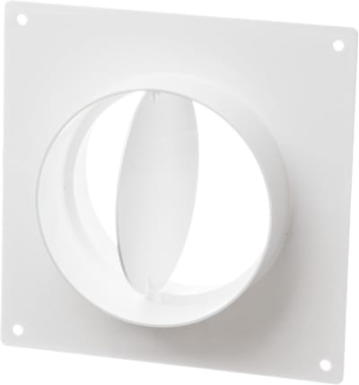 Ronde Kunststof Wandflens met Terugslagklep voor Ventilatiebuis Ø 100 mm